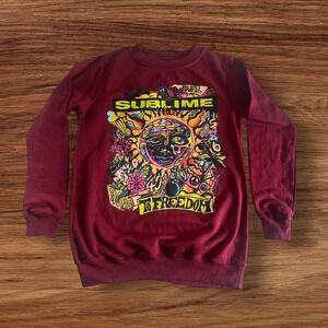 Sublime Burgundy Graphic Crewneck Sweatshirt